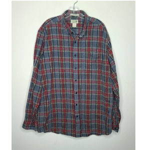 L.L. Bean scotch plaid long sleeve flannel shirt - xl tall